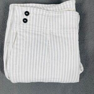 Pilcro by Anthropologie High Rise Skinny Jeans‎ Size 27 White Pinstripe Stretch